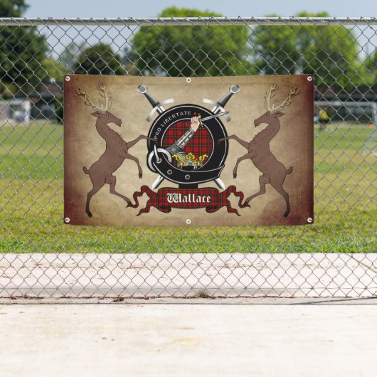 Bannière Wallace Clan Badge 3x5 (En situation)