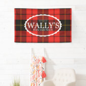 Bannière Wally's Homemade Goods in Plaid (En situation)
