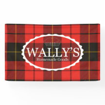Bannière Wally's Homemade Goods in Plaid
