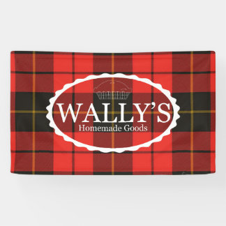 Bannière Wally's Homemade Goods in Plaid