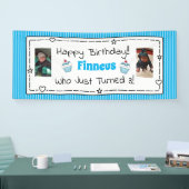 Bannière Whimsical Birthday avec photo d'enfant (Salon professionnel)