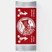 Bannières Cheer Team ou Senior, Rouge personnalisé (Vertical)