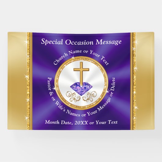 Bannières chrétiennes pour l'église ou toute occas (Horizontal)