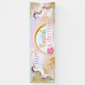 Bannières d'anniversaire licorne pour filles (Vertical)