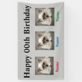 Bannières d'anniversaire pour des triplets (Vertical)