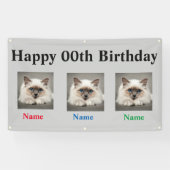 Bannières d'anniversaire pour des triplets (Horizontal)