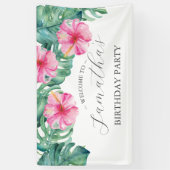 Bannières d'anniversaire Seizième Luau tropical (Vertical)