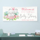 Bannières de Baby shower d'éléphants (Salon professionnel)