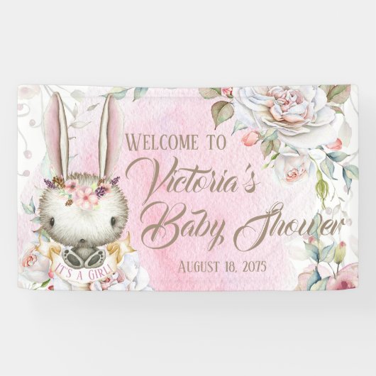 Bannières de Baby shower lapin (Horizontal)