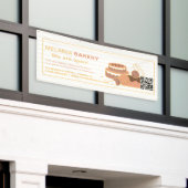 Bannières de boulangerie avec code QR || (Bâtiment extérieur)