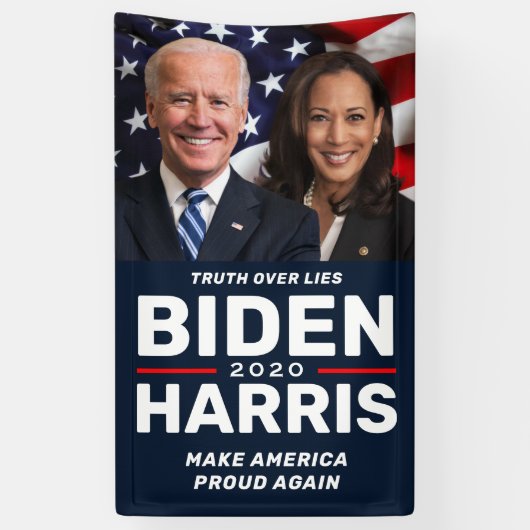 Bannières de campagne personnalisées Biden Harris  (Vertical)
