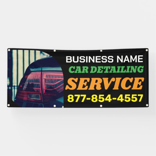 Bannières de detailing de voiture personnalisées (Horizontal)