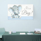 Bannières de Fête de Naissance pour Bébé Éléphant (Salon professionnel)