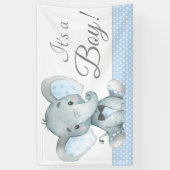 Bannières de Fête de Naissance pour Bébé Éléphant (Vertical)
