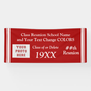 Bannières de la Réunion de classe, votre texte,