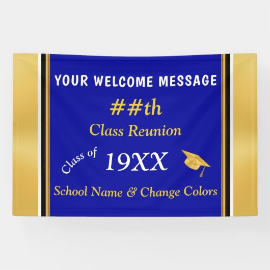 Bannières de réunion de classe. TOUTE ANNÉE & COUL (Horizontal)