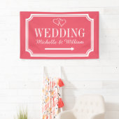 Bannières de signes directionnels mariages en coul (En situation)