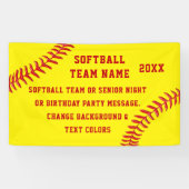 Bannières d'équipe de softball personnalisées, vos (Horizontal)
