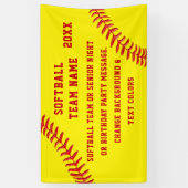 Bannières d'équipe de softball personnalisées, vos (Vertical)