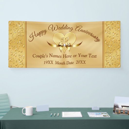 Bannières du 50e anniversaire du Mariage de l'or (Salon professionnel)