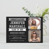 Bannières et invitation de diplômé de (Debout devant)