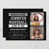Bannières et invitation de diplômé de (Devant / Derrière)