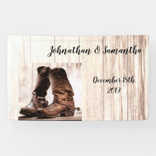 Bannières personnalisées de 3'x5' Boots Country Ru