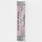 Bannières personnalisées Diamant 60e anniversaire  (Vertical)