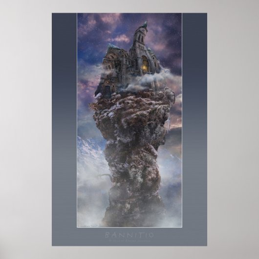 Bannitio | Poster avec cadre gris (Devant)