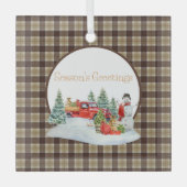 Bannockbane Original Scottish Tartan Glas Ornament (Voorkant)