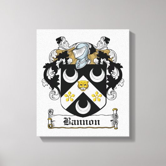 Bannon Family Crest Canvas Afdruk (Voorkant)