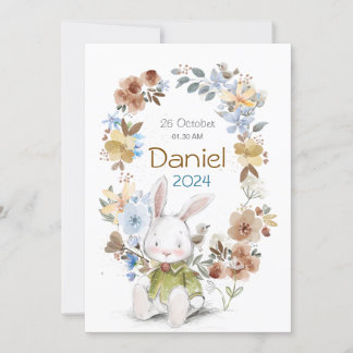 Banny Rabet new born Greeting cards Kaart