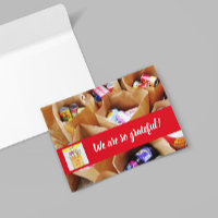 Banque alimentaire Charity Blank Merci Cartes