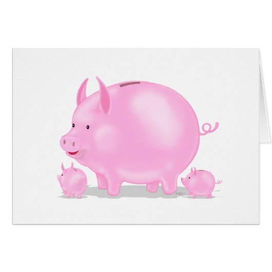 Banque De Piggy Avec Piglets (Devant Horizontal)