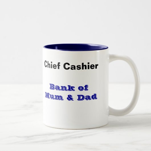 Banque de tasse de maman et de papa - caissier (Droit)
