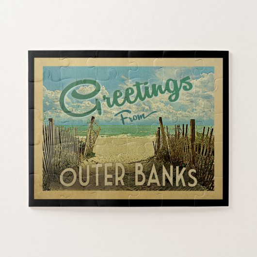 Banques extérieures Jigsaw Puzzle Vintage voyage (Horizontal)