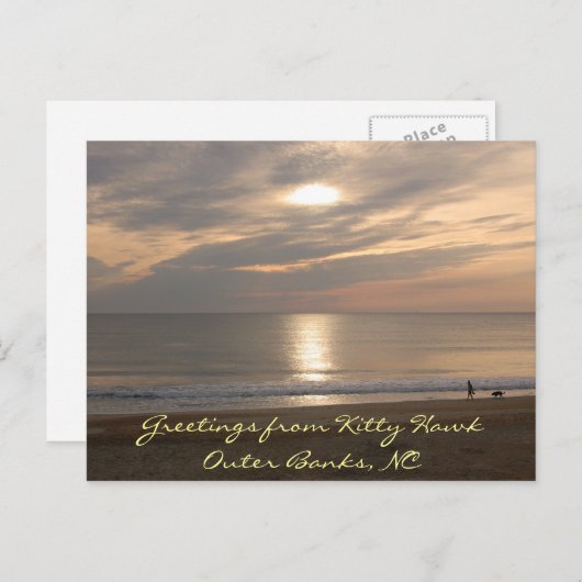 Banques extérieures Kitty Hawk Sunset Beach Carte (Devant / Derrière)