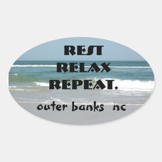 BANQUES EXTÉRIEURES STICKER OVAL repos relâcher ré (Devant)
