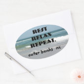 BANQUES EXTÉRIEURES STICKER OVAL repos relâcher ré (Enveloppe)