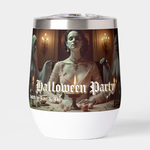 Banquet gothique d'Halloween à la lumière des boug