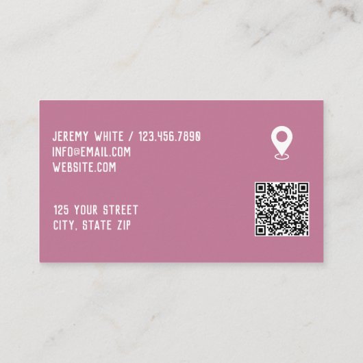 Banquet Hall Aangepaste Google Map QR Visitekaartje (Achterkant)