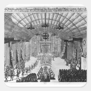 Banquet in de Romerhal in Frankfurt am Main Vierkante Sticker