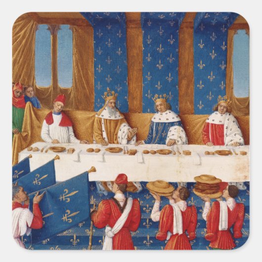 Banquet van Charles V Vierkante Sticker (Voorkant)