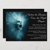 Banshee Cry Halloween Costume Party Invitation (Devant / Derrière)