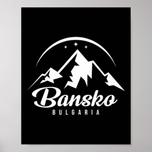 Bansko Bulgaria Ski Resort Snowboarden Poster
