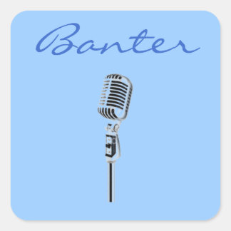 banter-microfoon vierkante sticker