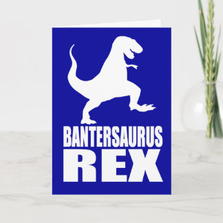 Bantersaurus Rex Uni Banter Secret Santa Feestdagen Kaart