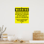 BANTEWAARSCHUWING_YELLOW POSTER (Keuken)