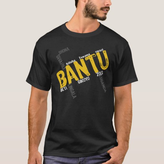 bantu-Black Regular T-shirt (Voorkant)