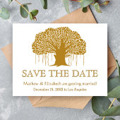 Banyan Tree Rustic Outdoor Wedding Save The Date Aankondigingskaart